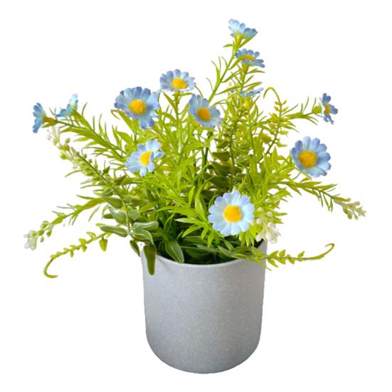 

Potted Artificial Flower Spring Fake Wildflowers in Vase Small Realistic Faux Flower Decor for Wedding Bouquets Party Centerpieces