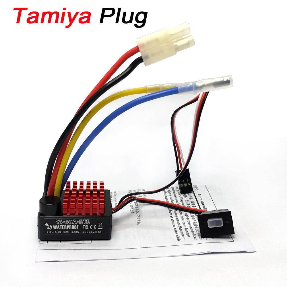 Waterproof 1060 RTR 60A Brushed Electronic Speed Controller ESC For 1:10 1:12 RC Boat RC Car Axial Scx10 TRX4 TRX6 HSP QuicRun