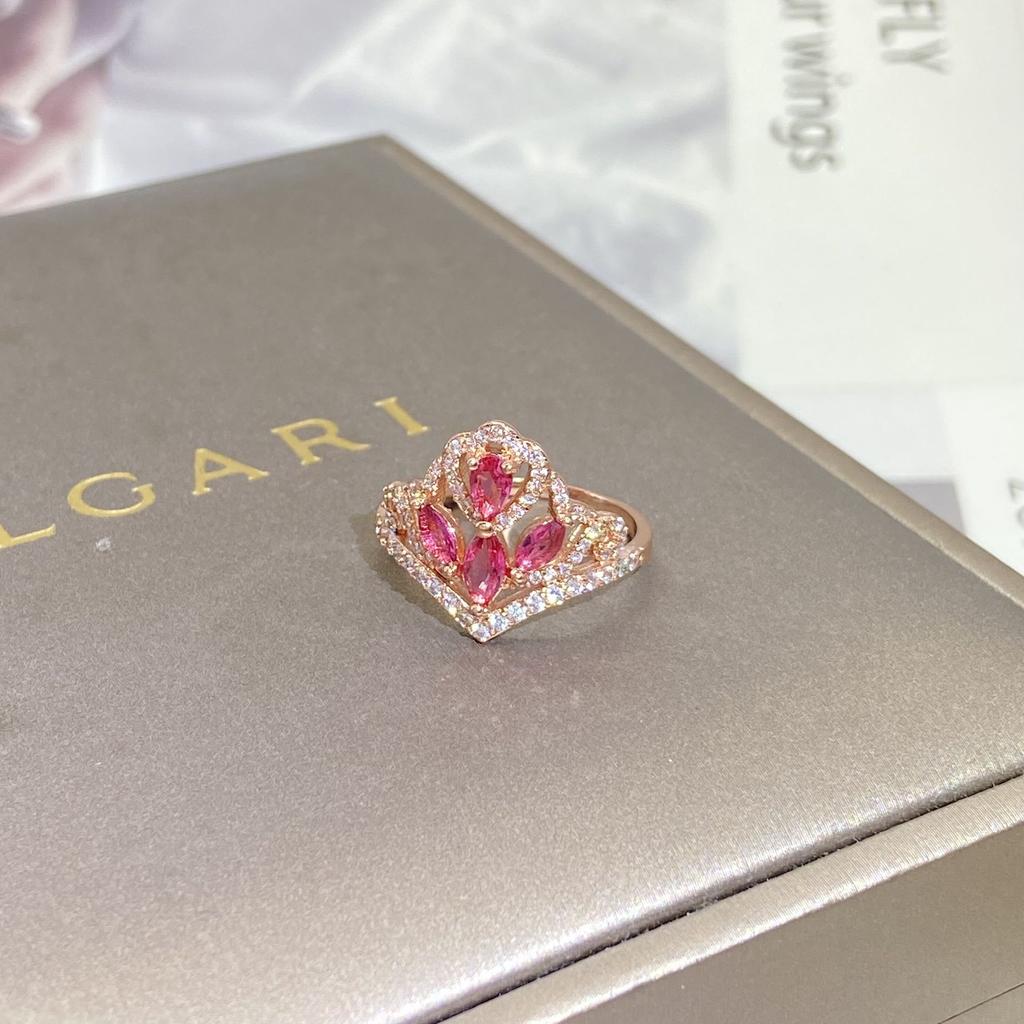 Ring Crown Rose Gold Jewelry Ring Ring Jewelry Zircon Ring Jewelry Factory Electroplating