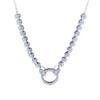 Faux Diamond Necklace Universal Pendant Clasp High Carbon Imported Light Luxury Collar Chain Jewelry For Women