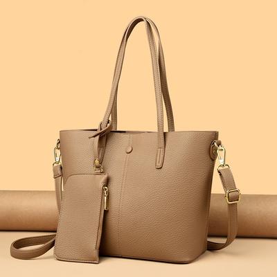 Damentasche Neue Damen-Umhängetasche Handtasche mit großem Fassungsvermögen Messenger Bag aus weichem Leder Atmosphärische Tragetasche