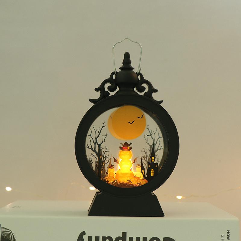 Halloween decoration, electronic candle portable wind lantern party atmosphere arrangement led electronic candle Halloween ornament