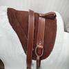 Western English Horse Riding Leather Bareback Pad Premium Treeless Horse Saddle .