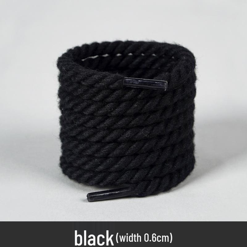 Weiße Polyester-Baumwoll-Dreilitzen-Rundsenkel - Vielseitig für Freizeit- und Board-Schuhe