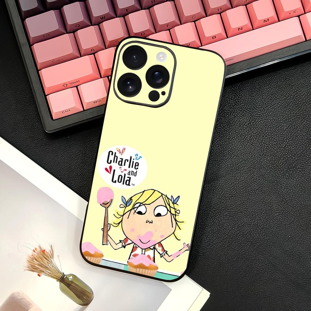 Charlie And Lola Anime Phone Case For IPhone 16 15 14 13 12 11 PRO MAX PLUS Mini TPU Soft To Skin-friendly Cover