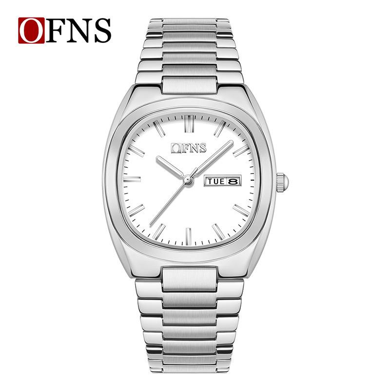 Oufanni Women s Waterproof Luxury Quartz Watch with Luminous Retro Design and Dual Calendar.