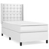 3132466 vidaXL Divan Bed with Mattress White 80x200 Cm Faux Leather