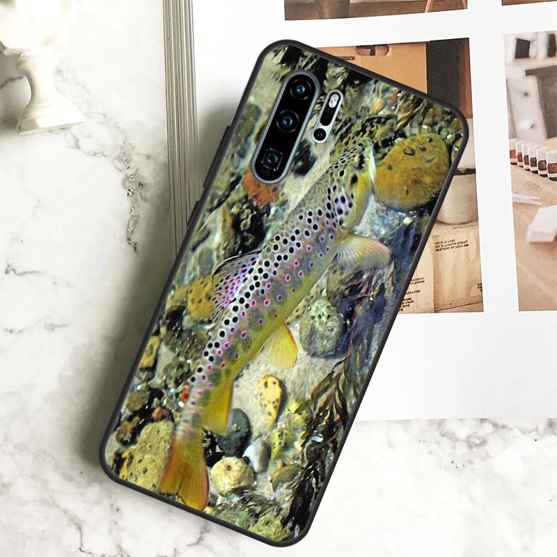 Trout Fish Fishing Case For Huawei Nova 11 11i 10 9 SE 8i 7i 3i Y60 Y61 Y70 Y90 Y91 P20 P40 Lite P30 Pro Cover