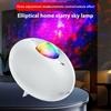 Bluetooth-Compatible Music Player Oval Starry Sky Projector Lamp Aurora Night Light with Remote
