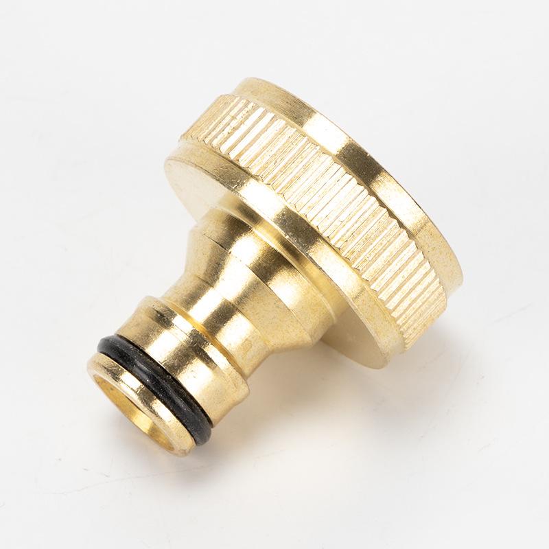 Copper Quick-Connect Faucet & Pipe Connector with Internal/External Thread - Fits 4mm & 6mm.
