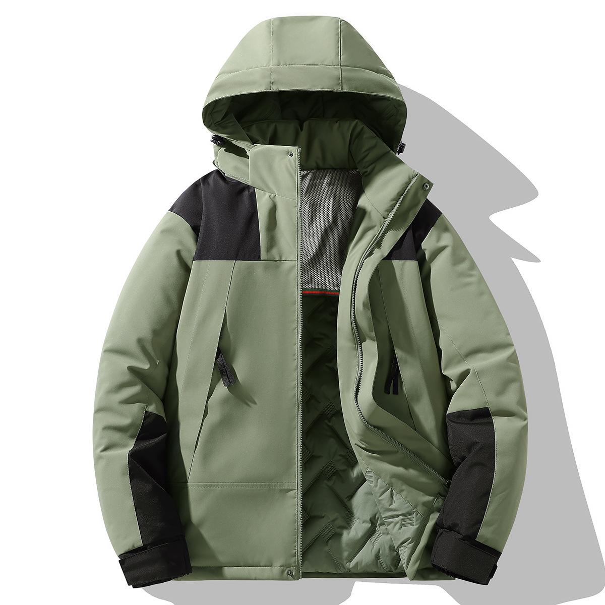

Зимняя хлопковая куртка для мужской, такая же графеновая теплая хлопковая куртка для мужской, водонепроницаемая, не пачкающаяся, парная хлопковая куртка 5XL зелёный