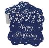 Inkdotpot Real Gold Foil Bracket Shape Paper Hang Tags Happy Birthday Favor Tags Pack Of