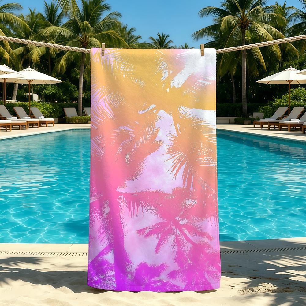 Towel For Outdoor Camping Beach Towel Super Coconut Tree Absorbent Quick-Drying Tropical Summer Towel