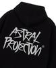Graffiti Lettering Oversized Wide Shoulder Hoodie_Black 2