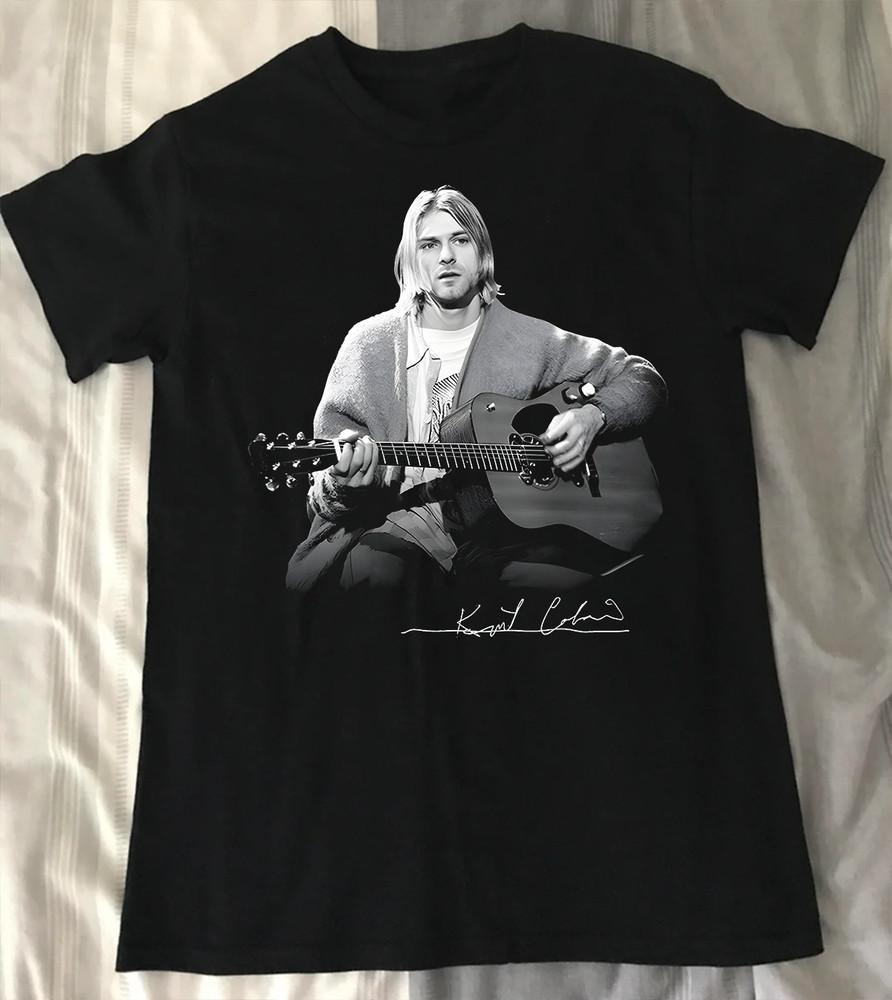 Kurt Cobain Nirvana T-Shirt Herren Größe S-5XL Baumwolle Kurzarm DO459 Unisex T-Shirt