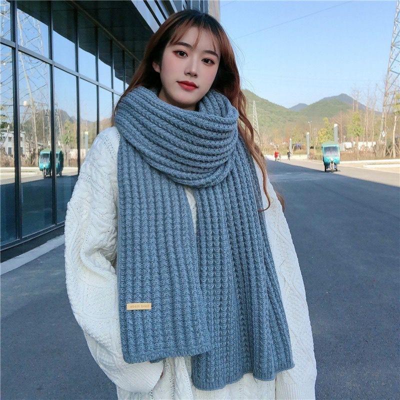 Frauen Winter Schal Neue Koreanische Woolen Schal Liebhaber Männer Und Frauen Verdicken Warme Studenten Einfarbig Gestrickte Schals Bib