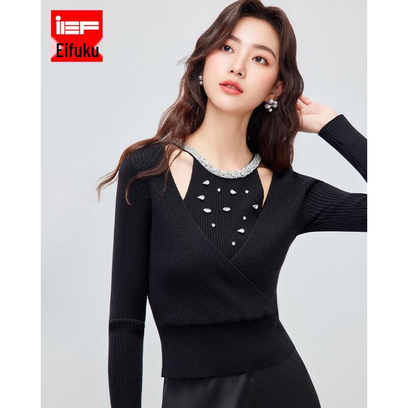 IEF French Style Embellished Knit Top One Size