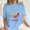 American Style Retro Movie Print T Shirt Women Y2K Basic T Shirts 100 Cotton Crew Neck Hip Hop Tee Shirt