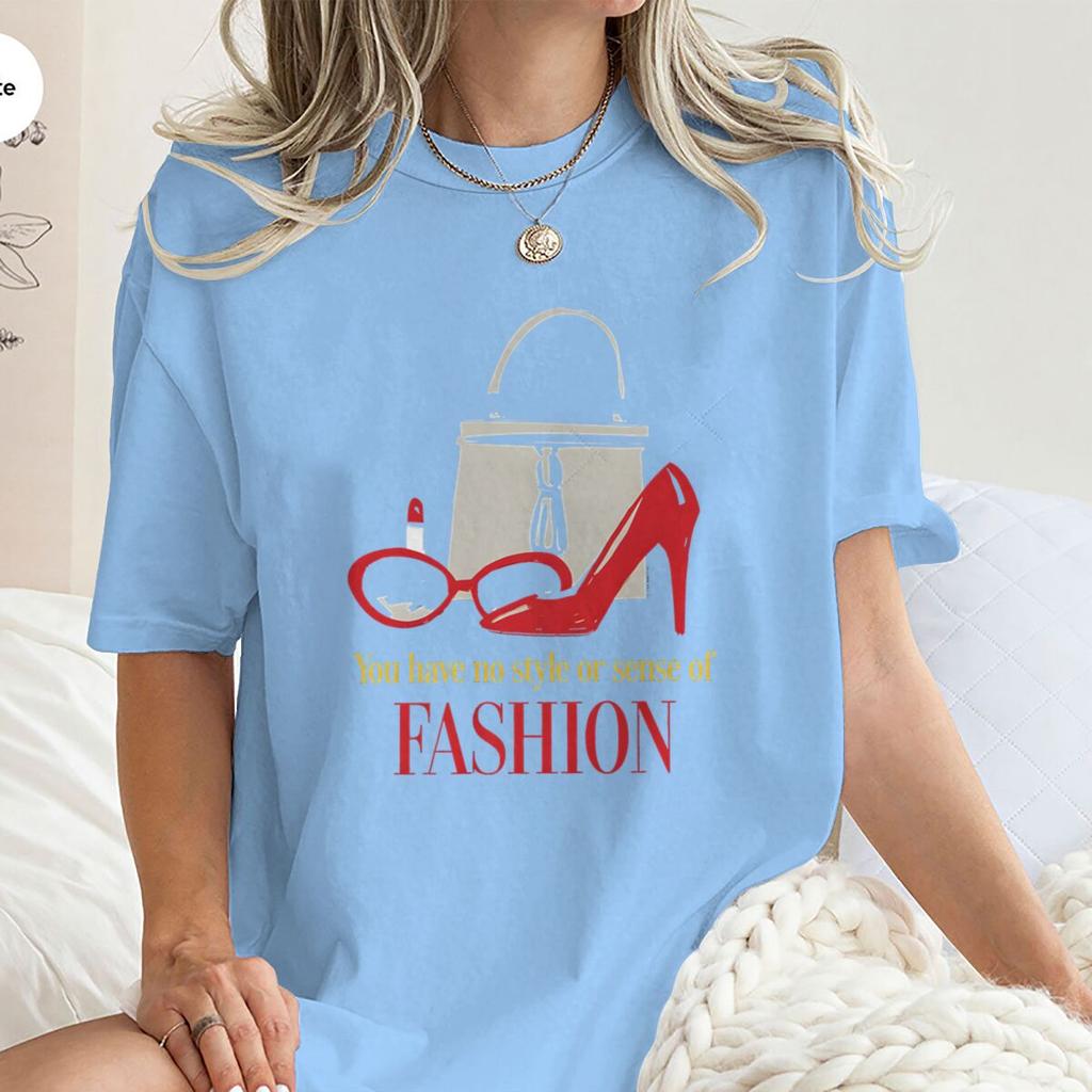 American Style Retro Movie Print T Shirt Women Y2K Basic T Shirts 100 Cotton Crew Neck Hip Hop Tee Shirt