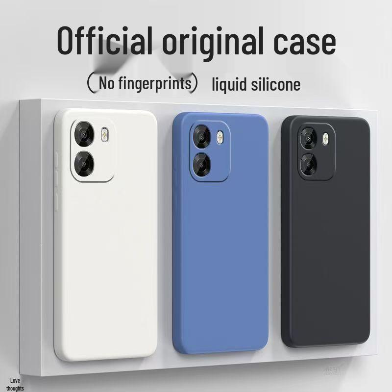 OPPO A6S Pure Color Liquid Silicone Case: Drop-Proof, Fully Enclosed, Straight Edge, Soft Phone Case
