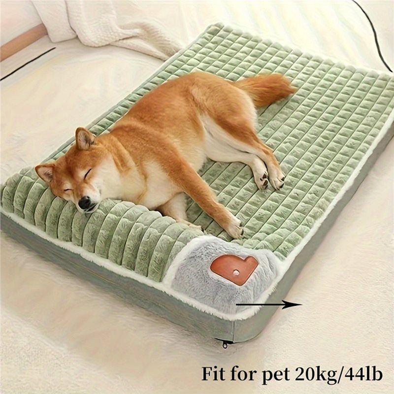 Fleece Pet Blanket Detachable Mat Washable Kennel Mattress Winter Dogs Sleeping Bed For Cats Puppies Large Dog Supplies