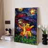 Disney Diamond Painting Set Winnie The Pooh Oil Painting Style Art Painting Embroidery Wall Decoration Craft DIY Set, Gift Handmade Crystal 5D Diamond