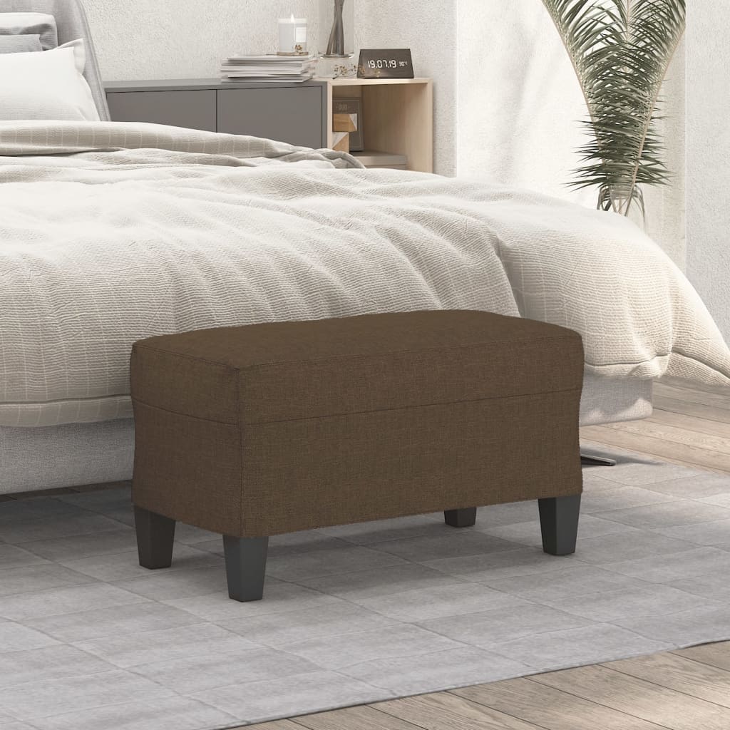 Brown Bench 70x35x41 Cm Fabric