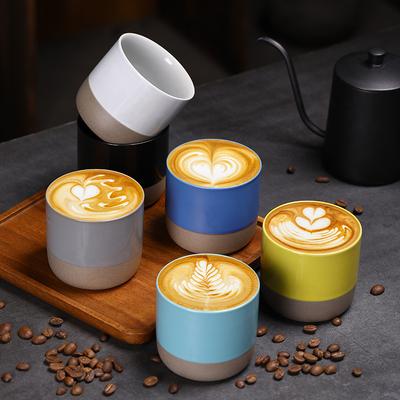 Coarse Pottery Espresso Cup Japanese Retro Ceramic Latte Cup Latte Cup Creative Household Medieval Tea Cup