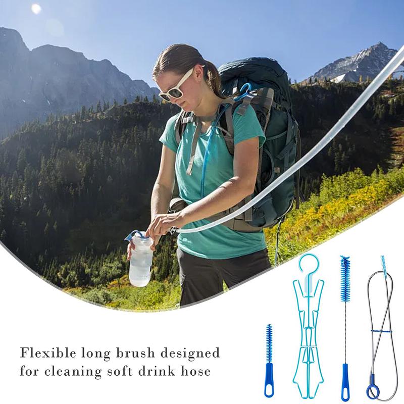 4'ü 1 Arada Hidrasyon Su Mesanesi Temizleme Kiti Çok Fonksiyonlu Su Torbası Temizleme Aracı Su Mesaneleri İçin Outdoor Kamp Malzemeleri