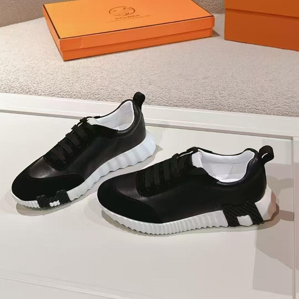 Large Size Men's Shoes H Sports Shoes Couple Style Lace-up Leather Fashion Casual Shoes Tide