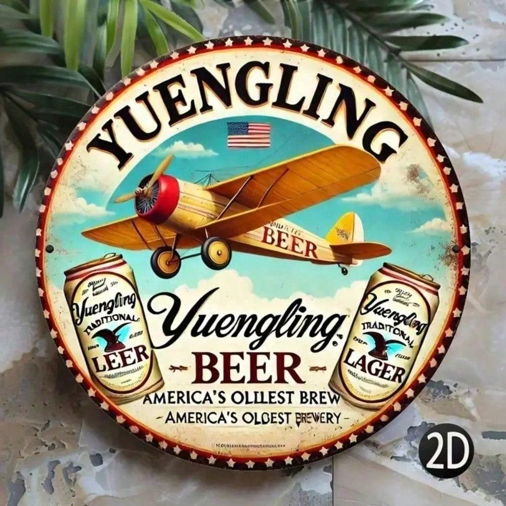 

Vintage 8x8 Inch Metal Tin Sign Yuengling Beer Wall Decor Pub Man Cave Art різнокольоровий