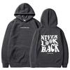 NEVER LOOK BACK Men and Women Fashionable Autumn Winter Fleece Streetwear Tops