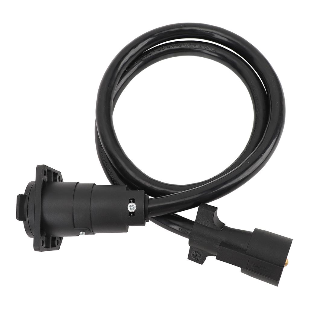 3ft 7 Way Trailer Plug Wiring Harness Heat Resistant 7 Prong Trailer Tow Wiring Connector Cord Extension Wire for RV