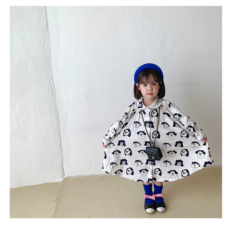 2026 Spring Korean Style Girls' Polka Dot Cotton Dress – Stylish, Loose Children's Clothing