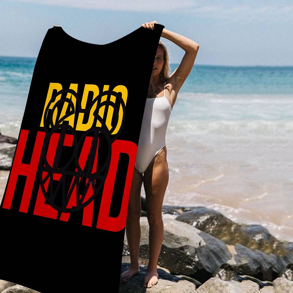 Rock Band Radiohead Bath Towel Microfiber Soft Water Absorbing Breathable For Girl Kids Decorative Cartoon Beach Towel