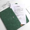 PU Leather A4 Folder Button Design Document Bag Thickened File Organizer