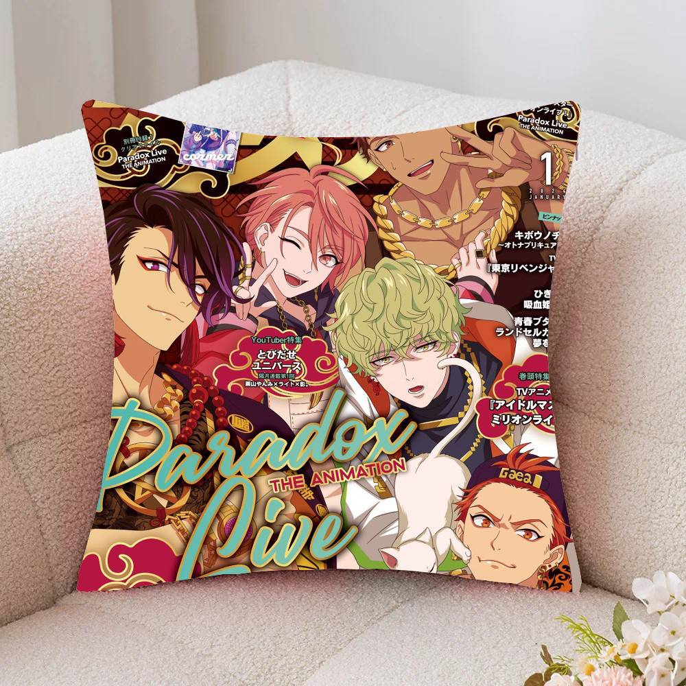 Anime Paradox Live THE ANIMATION Pillow Case Fashion Square Pillowcase Bedroom Sofa Room Ins Decoration Leisure