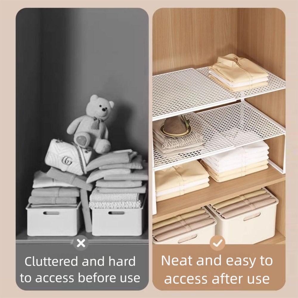 Stackable Wardrobe Divider Board Layered Partition Clothing Storage Rack Cabinet Organizer  Kitchen