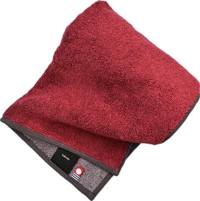 Japanese Traditional Colors Imabari Towel Face Towel 34cm X 85cm Red Tones (Suo Red X Dove Gray) 100% Cotton Made In Japan Imabari Plain Towel Soft