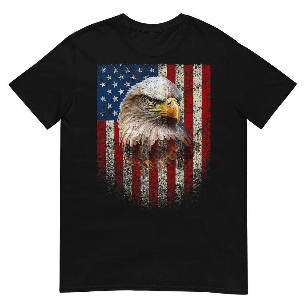 

American Flag Bald Eagle Patriotic Red White Blue T-Shirt 3XL