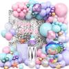 Mermaid Themed Birthday Party Decoration Latex Balloon Set Atmosphere Scene Decoration Props Mermaid Party