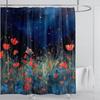 Solroslandskap Duschdraperi Vattentätt Duschdraperi Polyestertyg 3D-tryckt Draperi Badrumsdekoration Med Krokar