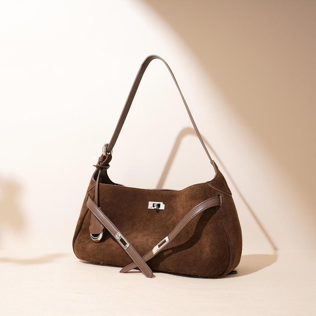 2025 Frosted Leather Women's Underarm & Crossbody Handbag - Versatile Commuter Small Square Bag