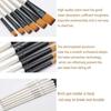 6PCS Wood Oil Brush, Acrylic Paint Brush, Flexible Bristles, Comfortable To Hold, Suitable for Painting Graffiti, Art Creation