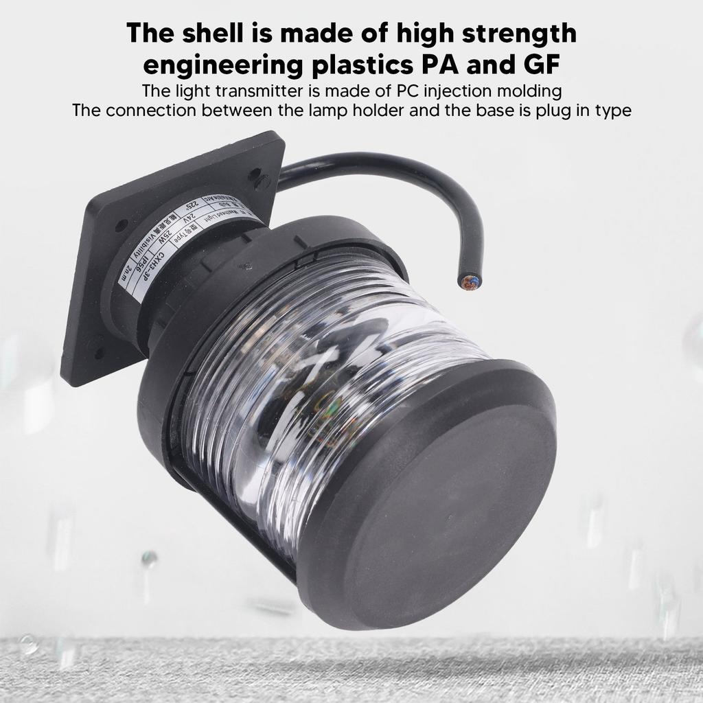 25W LED Marine Navigation Boat Light 2n.m 225° Visibility IP56 Waterproof Masthead Deck Lamp