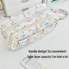 Winter Pattern Multi-Layer Pencil Case: Cute, Large Capacity, Multi-functional Stationery Bag for Students