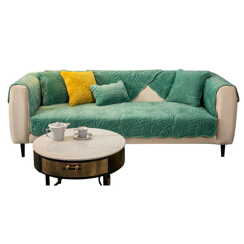 Milk Fiber Winter Plush Sofa Cushion Winter Thickening Cushion Shaped Simple Modern Full Cover Cloth