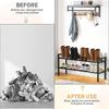 M-Modern-Shoe Rack For Closet, 2 Tier Expandable Metal Shoe Shelf Organizer Storage, Stackable Adjustable For Entryway