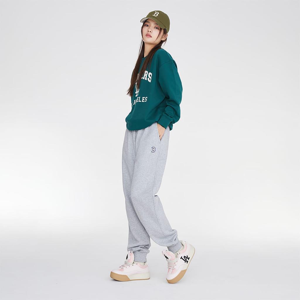 MLB Knitted Sweatpants Unisex Light Heather Gray 3APTB0134-43MGS