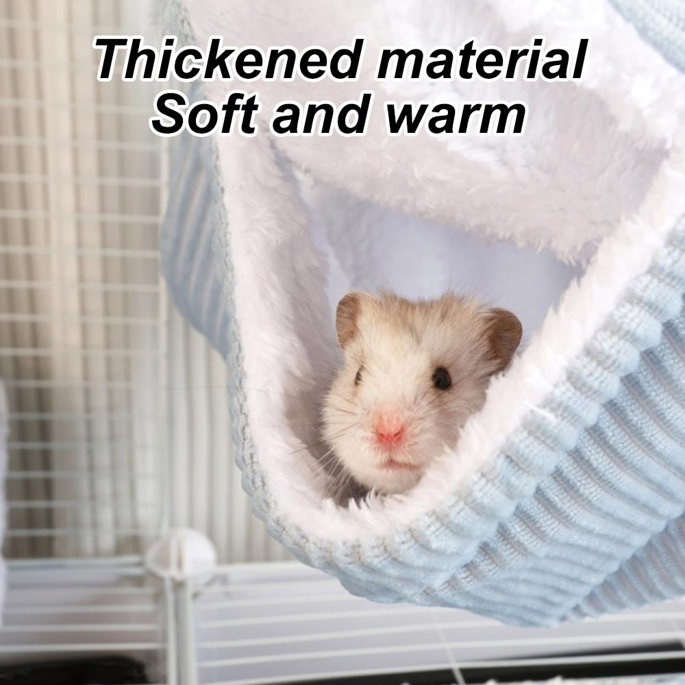 1 Stück Hängematte Ratte Doppel Dick Plüsch Winter Warm Bett für Hamsterhaus Nest Schlafsack Hängende Baum Bett Meerschweinchen Haustierbedarf